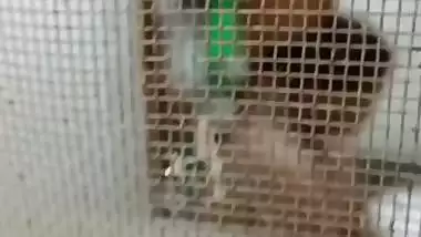 Huge boobs MILF naked in the bathroom viral MMS