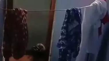 Spying Indian college girl in bathroom