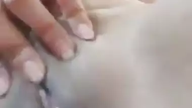 Attractive girl shows big boobs and pussy to boyfriend