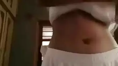 Indian College Hottie Dressing Selfie