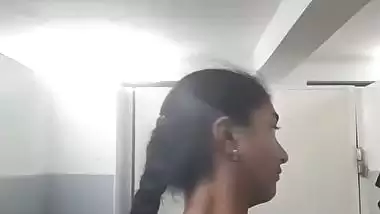 Cute girlfriend hot boobs showing viral video making