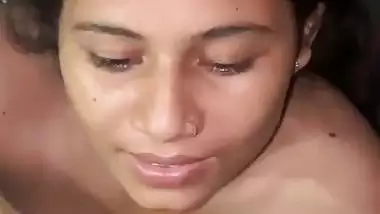 Young girl strips and sucks a dick in desi porn