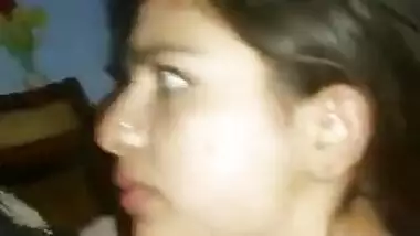 Hot desi with BF at home with parents outside showing boobs