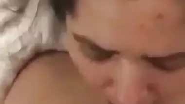 Sexy wife gives an Indian blowjob to her lover
