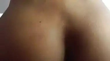 Girl in the reverse cowgirl position in the Tamil sex video