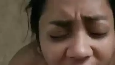 Girlfriend taking cum inside her mouth after blowjob