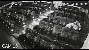 Blowjob in cinema theatre by horny girlfriend